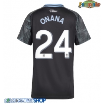 Maglie da calcio Aston Villa Amadou Onana #24 Seconda Maglia Femminile 2025-26 Manica Corta